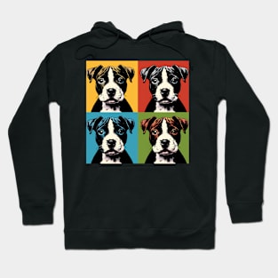 Pop Retro Staffordshire Bull Terrier Art - Cute Puppy Hoodie